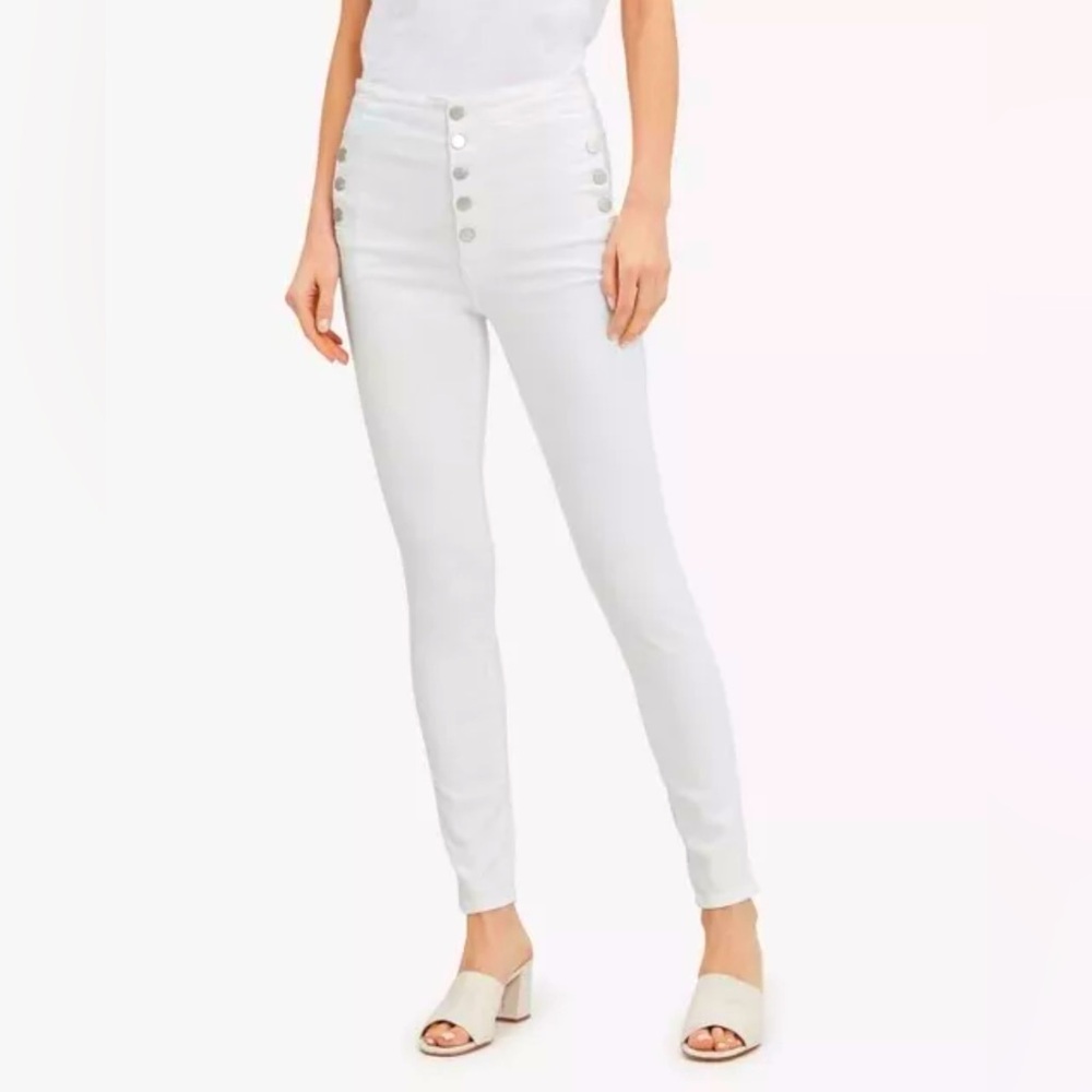 NWT J Brand Natasha in Blanc White Sky High Skinny Stretch Jeans